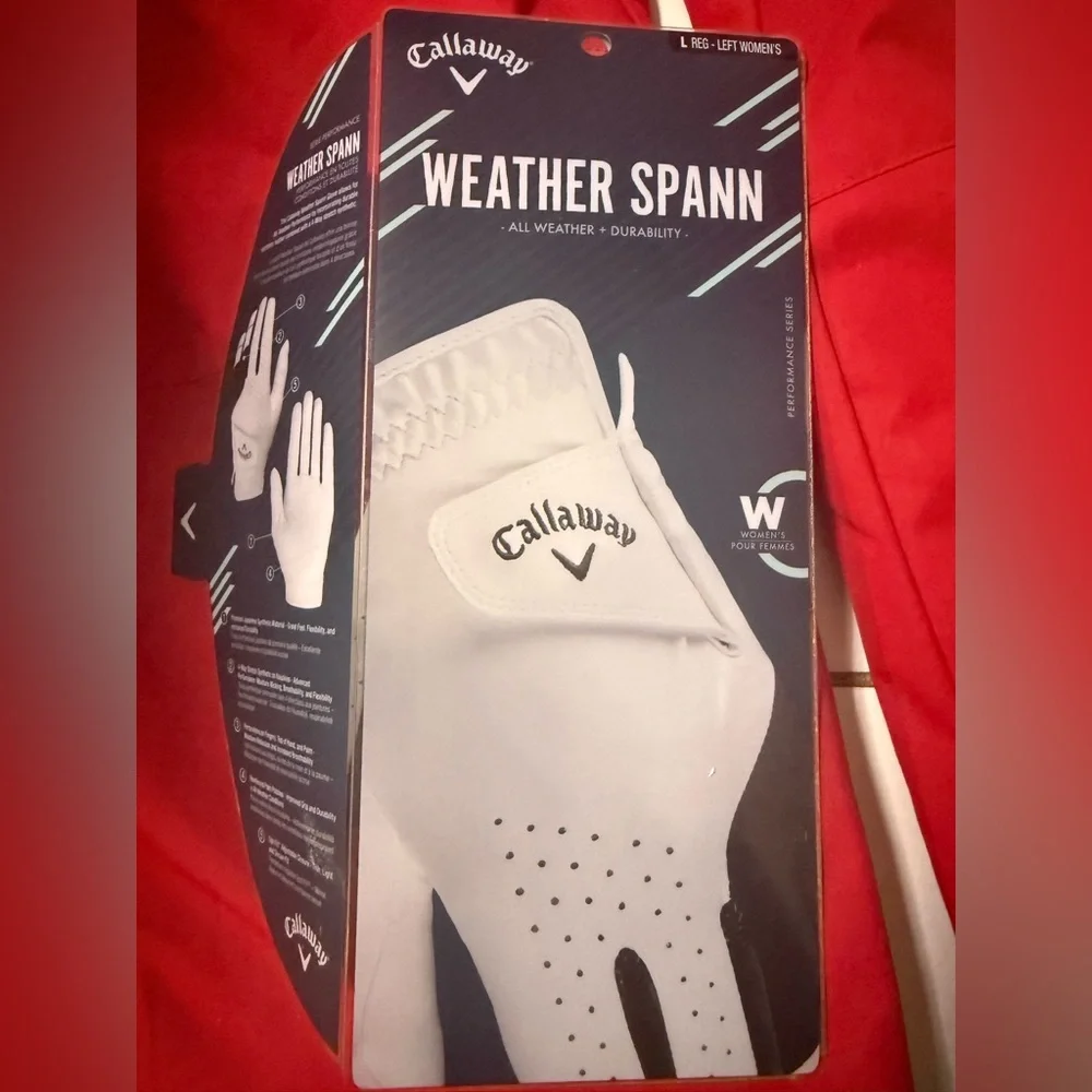 Callaway Weatherspann Womens Regular Golf Glove Left Large - Picture 2 of 3